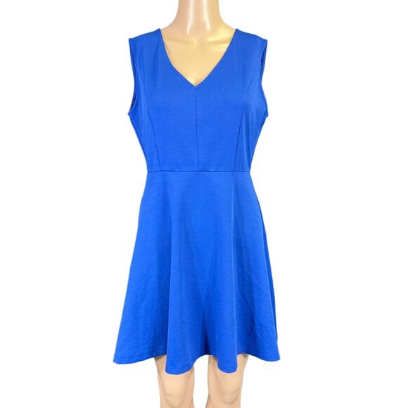 Zalalus Womens Dress Sleeveless Lightweight Fit and Flare Royal Blue Medium - Picture 2 of 8